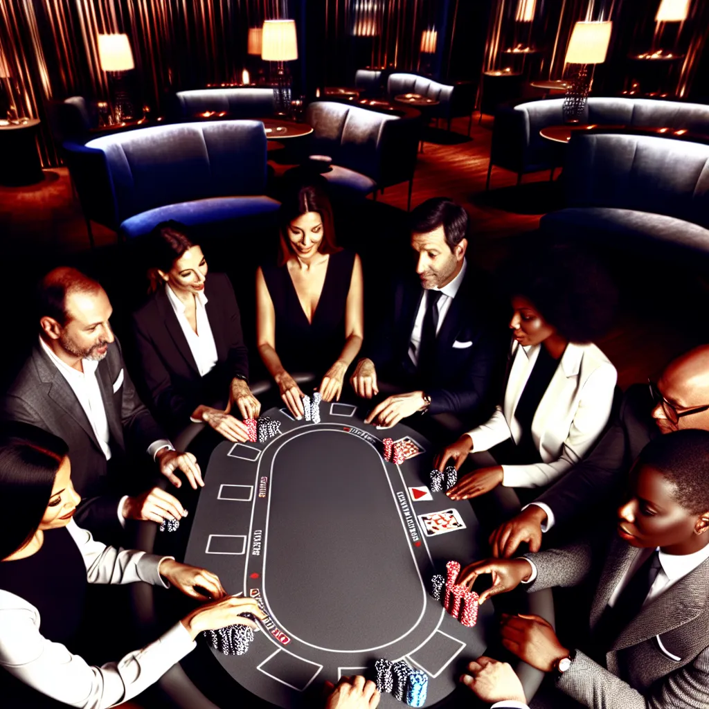Zespół firmowy podczas eventu team building przy stole blackjack Moventertain Club