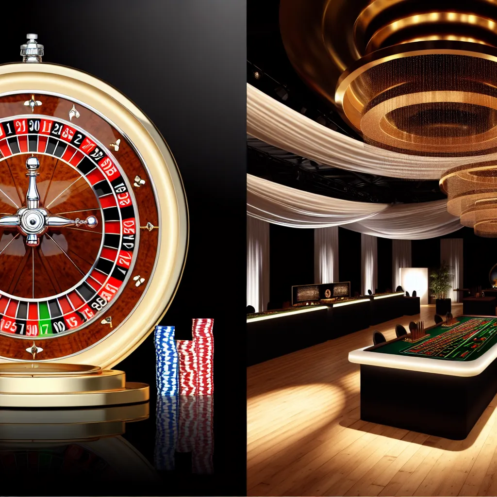 Stół ruletki i blackjacka na mobilnym evencie casino