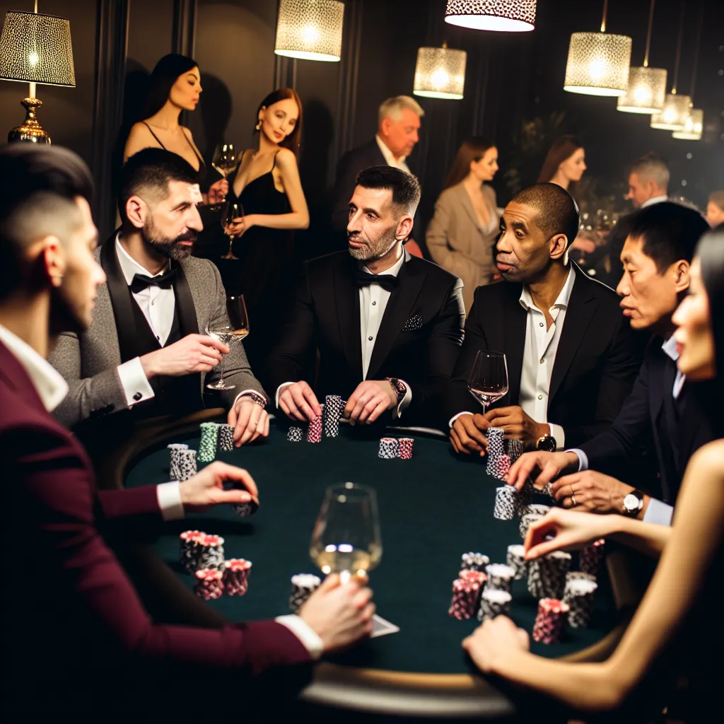 Uczestnicy wieczoru pokerowego Moventertain Club podczas mobilnego eventu